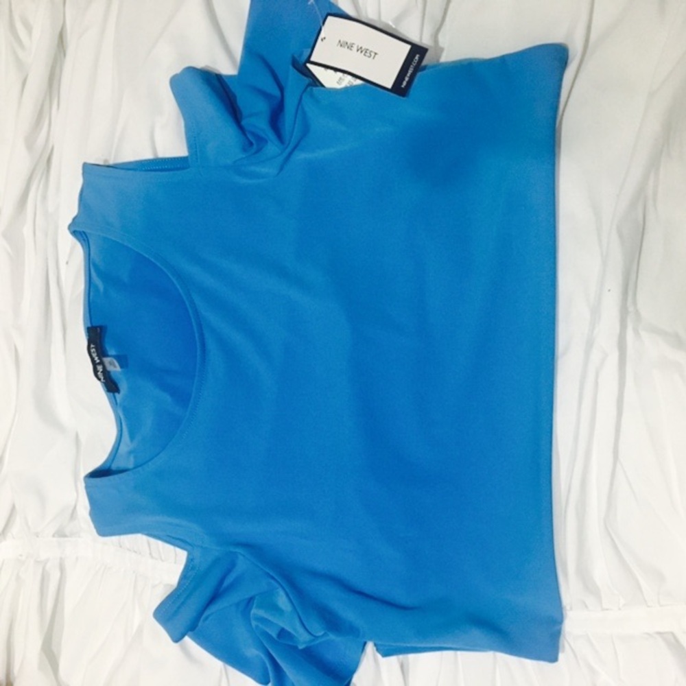 Nine West blue blouse